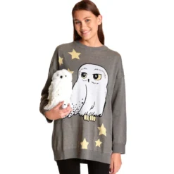 Harry Potter - Hedwig Oversize Sweater grau