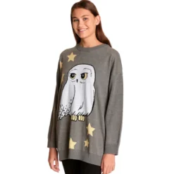 Harry Potter - Hedwig Oversize Sweater grau