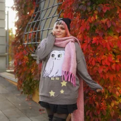 Harry Potter - Hedwig Oversize Sweater grau