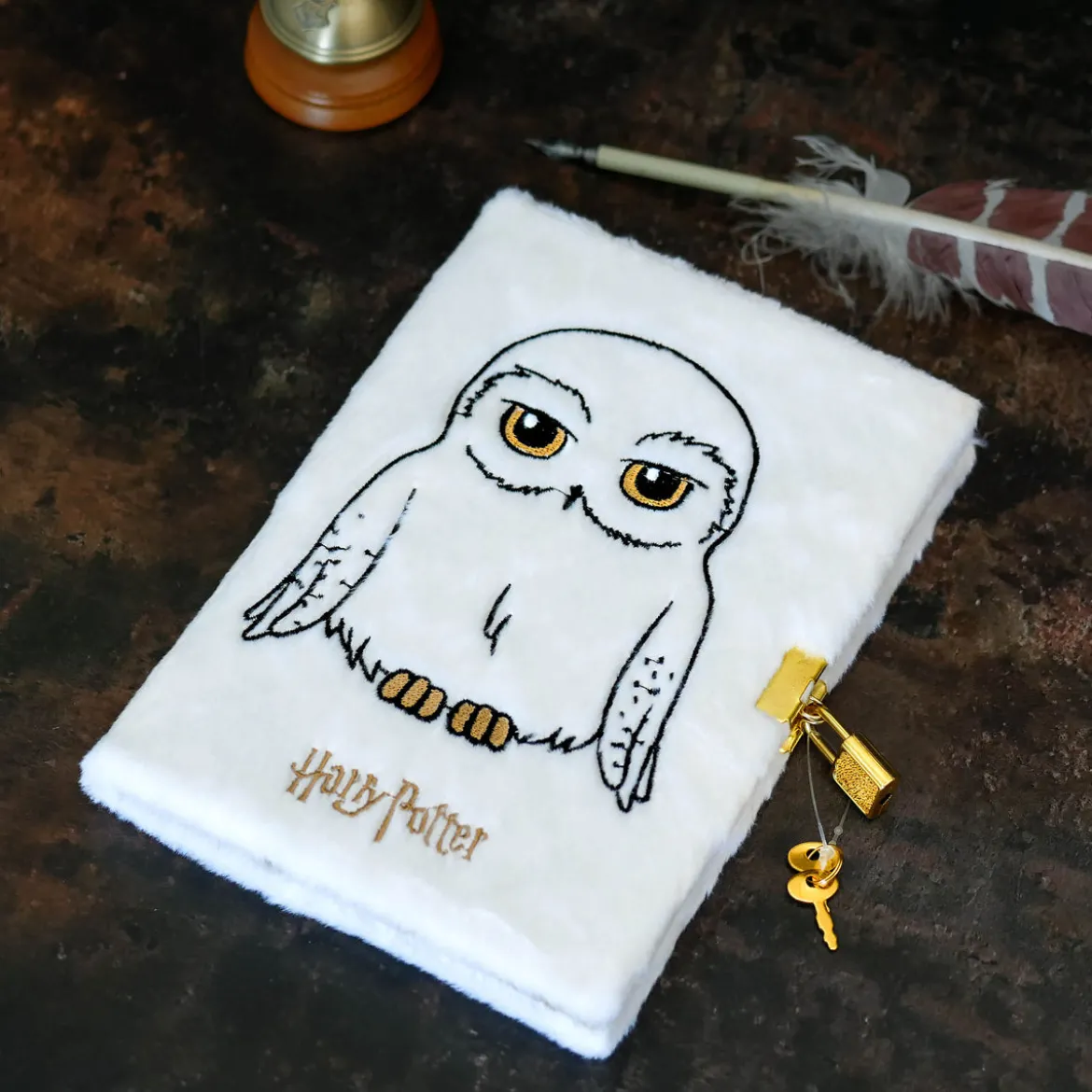 Harry Potter - Hedwig Plüsch Notizbuch A5 mit Schloss