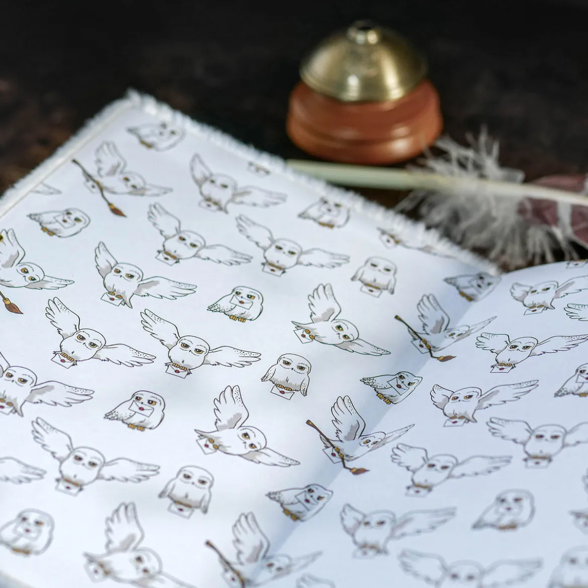 Harry Potter - Hedwig Plüsch Notizbuch A5 mit Schloss