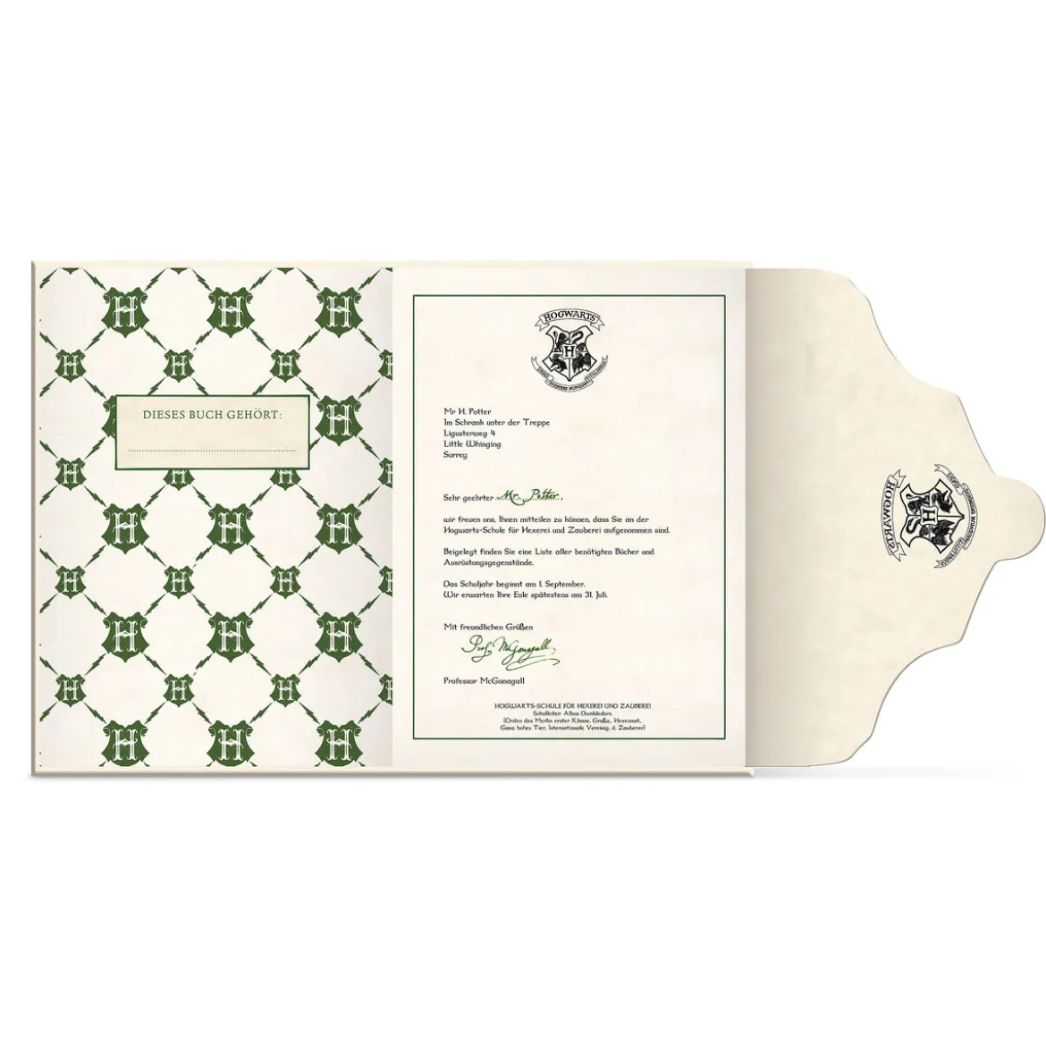 Harry Potter - Hogwarts Brief Notizbuch