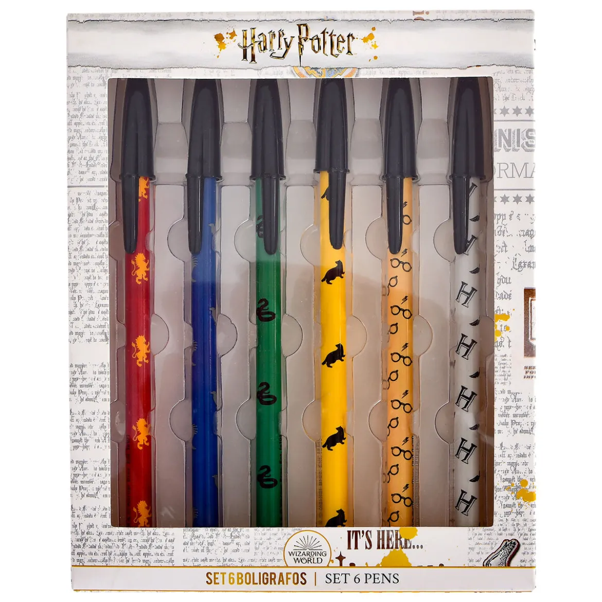 Harry Potter - Hogwarts House Pride Stifte 6er Set