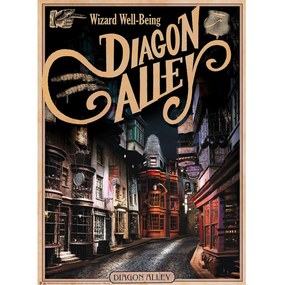 Harry Potter - Hogwarts Schloss & Winkelgasse Poster 2er Set