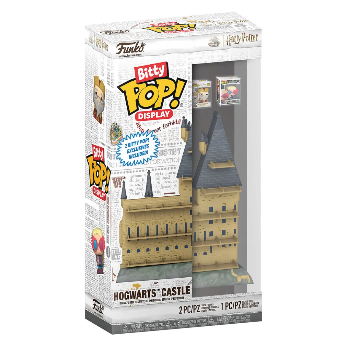 Harry Potter - Hogwarts Schloss Funko Bitty Pop Display mit 2 Figuren