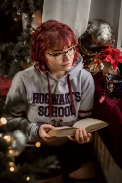 Harry Potter - Hogwarts School Hoodie grau