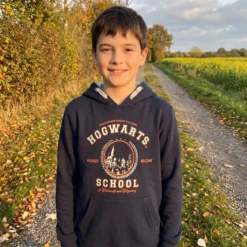 Harry Potter - Hogwarts School Kinder Hoodie blau