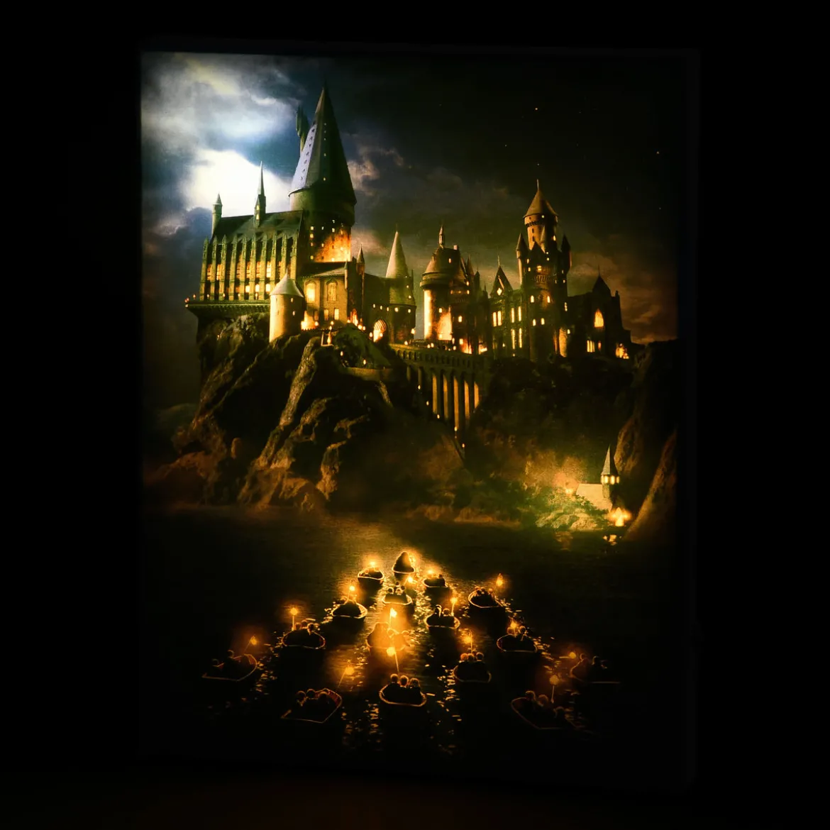 Harry Potter - Hogwarts Wandbild mit Licht
