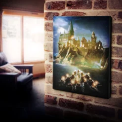 Harry Potter - Hogwarts Wandbild mit Licht