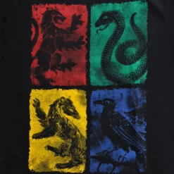 Harry Potter - Hogwarts Wappen distressed T-Shirt schwarz