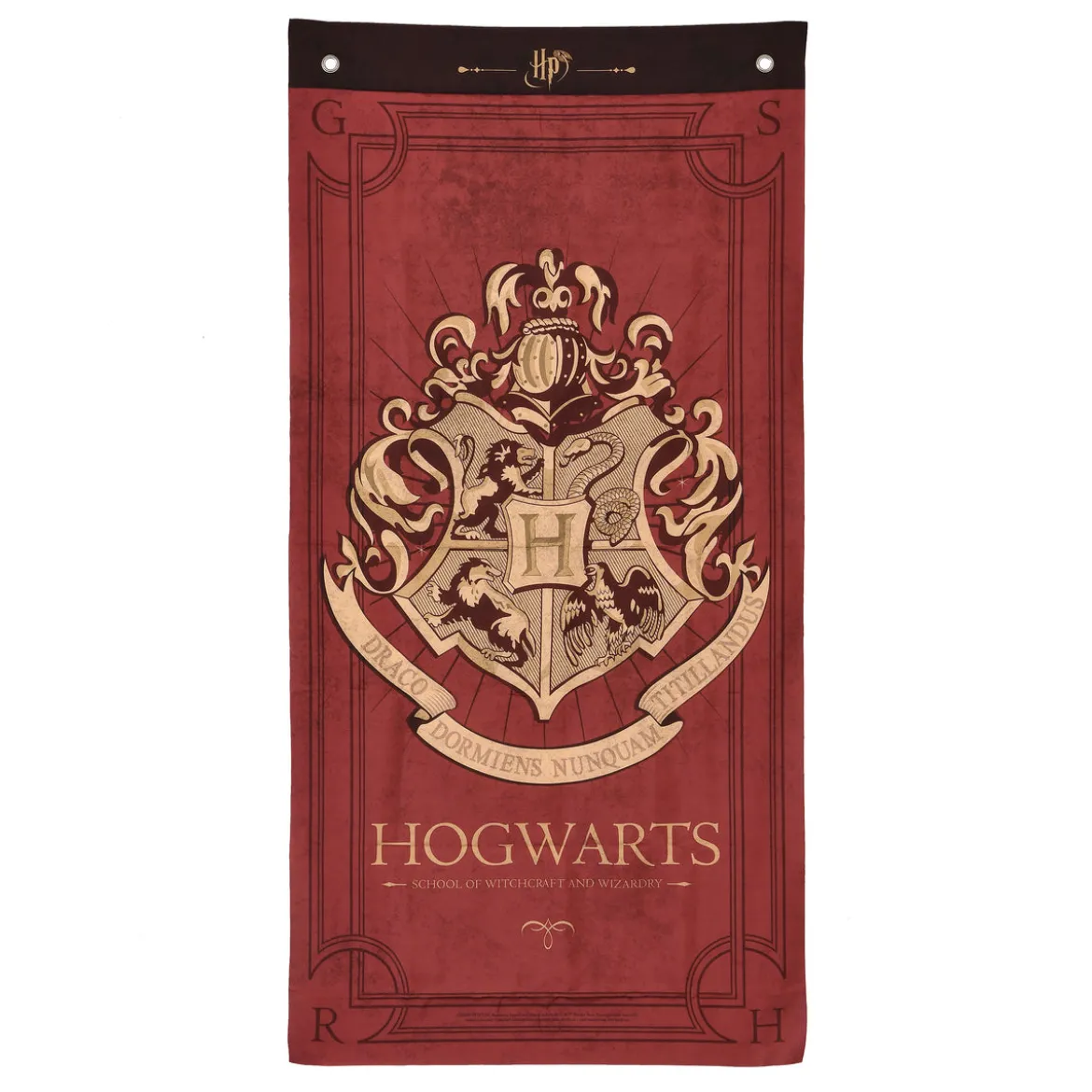 Harry Potter - Hogwarts Wappen Wall Scroll rot