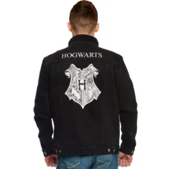 Harry Potter - Hogwarts Wappen Jeansjacke schwarz