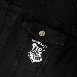 Harry Potter - Hogwarts Wappen Jeansjacke schwarz
