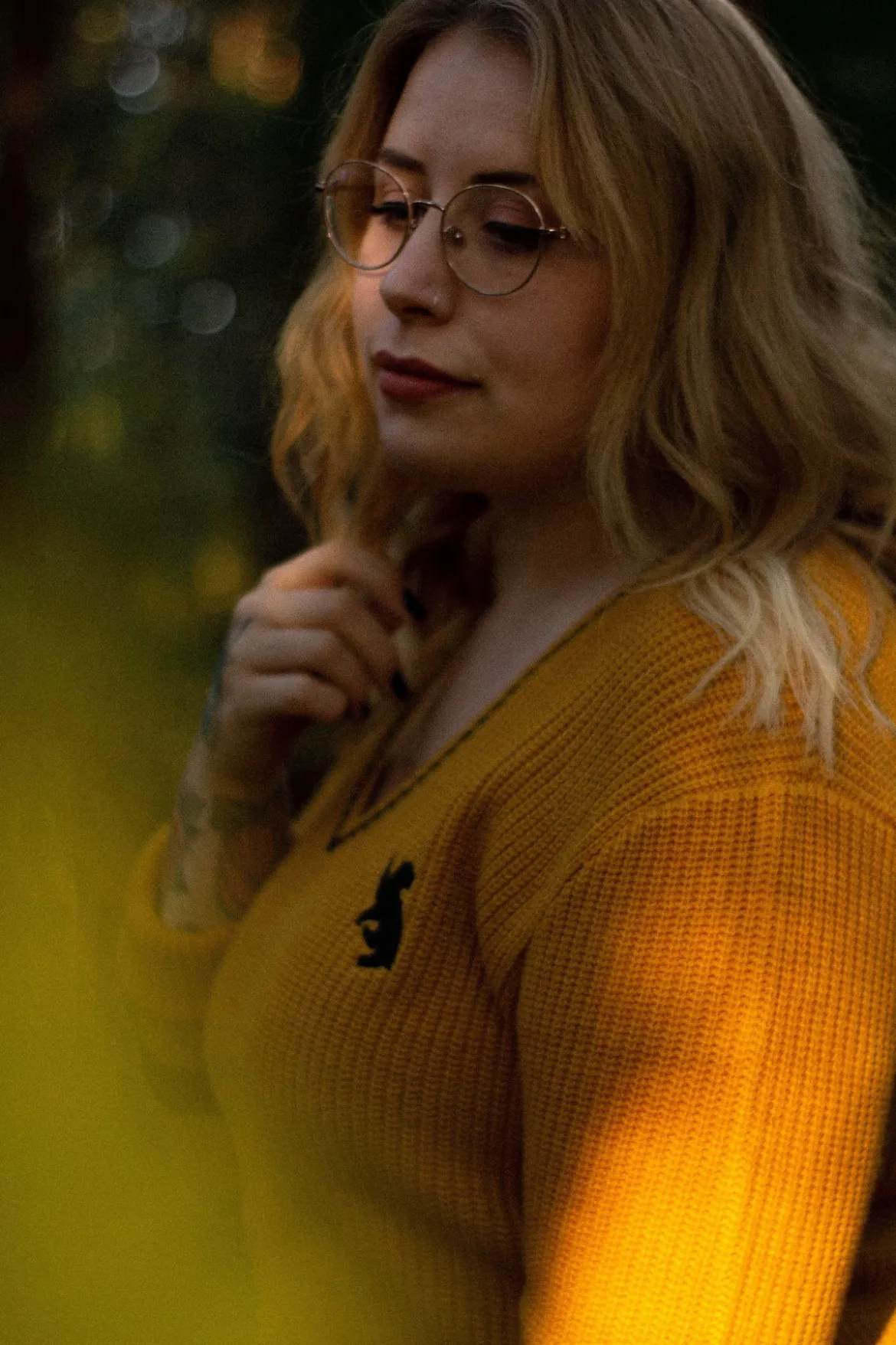 Harry Potter - Hufflepuff Strickkleid gelb