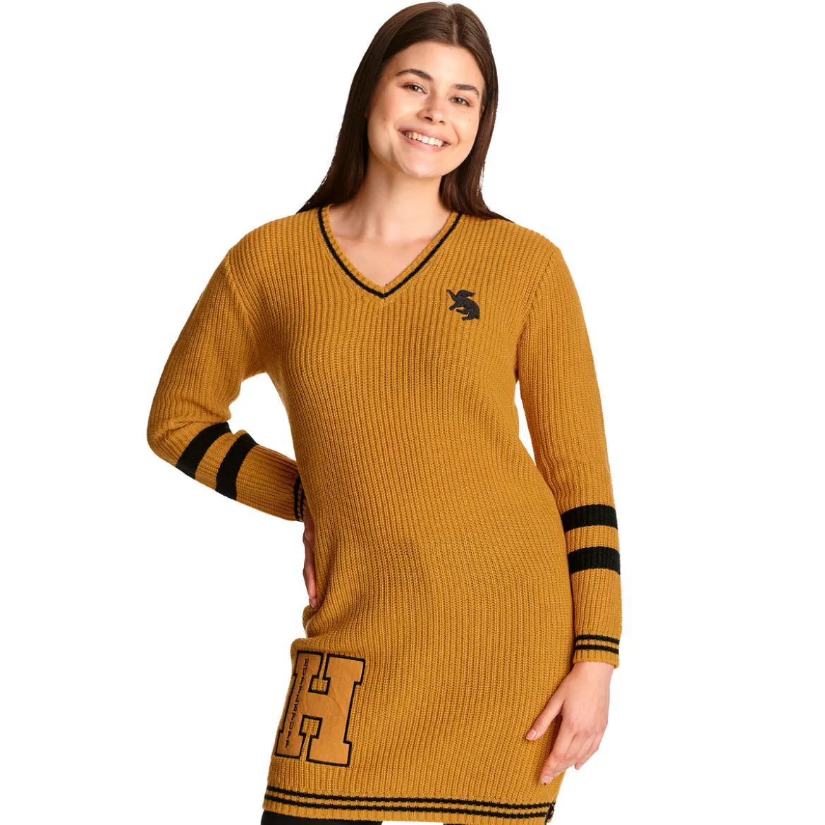 Harry Potter - Hufflepuff Strickkleid gelb