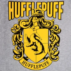 Harry Potter - Hufflepuff Wappen T-Shirt grau