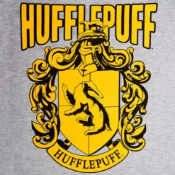 Harry Potter - Hufflepuff Wappen T-Shirt Damen grau