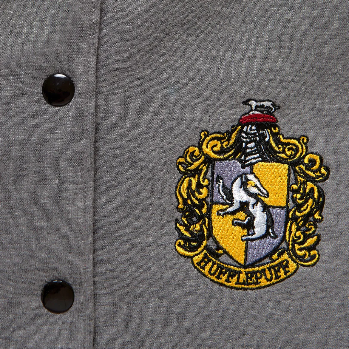 Harry Potter - Hufflepuff Wappen College Jacke Damen grau
