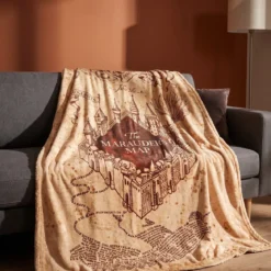 Harry Potter - Karte des Rumtreibers Flauschdecke mit Teddyfell