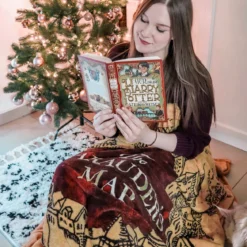 Harry Potter - Karte des Rumtreibers Flauschdecke mit Teddyfell
