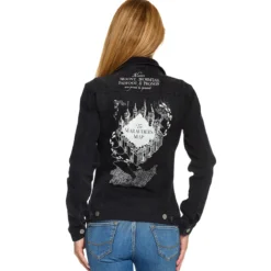 Harry Potter - Karte des Rumtreibers Jeansjacke Damen schwarz