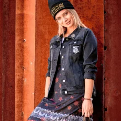 Harry Potter - Karte des Rumtreibers Jeansjacke Damen schwarz