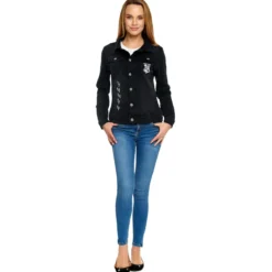 Harry Potter - Karte des Rumtreibers Jeansjacke Damen schwarz