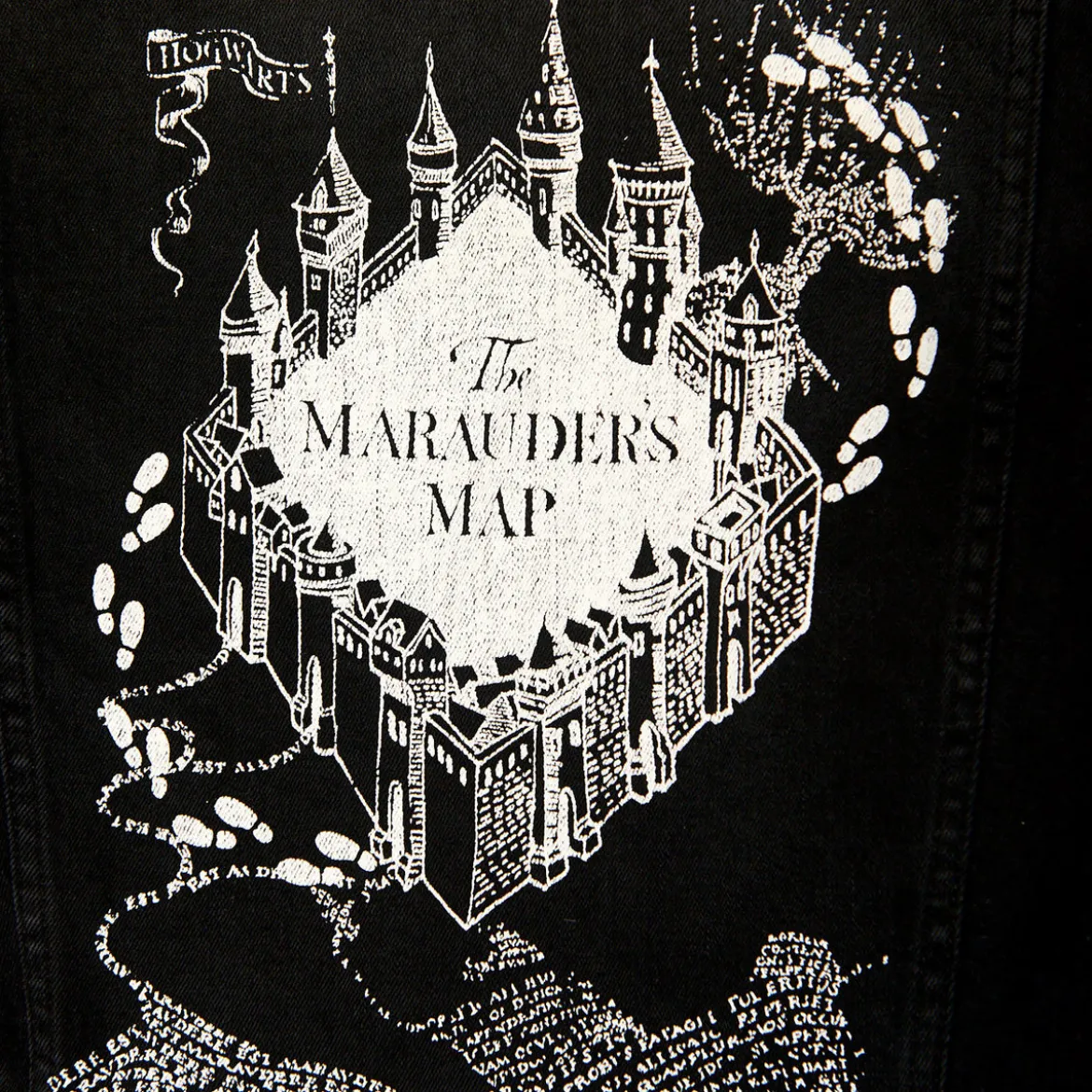 Harry Potter - Karte des Rumtreibers Jeansjacke Damen schwarz
