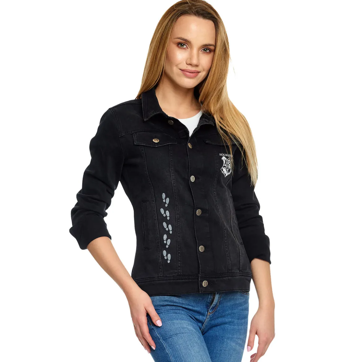 Harry Potter - Karte des Rumtreibers Jeansjacke Damen schwarz