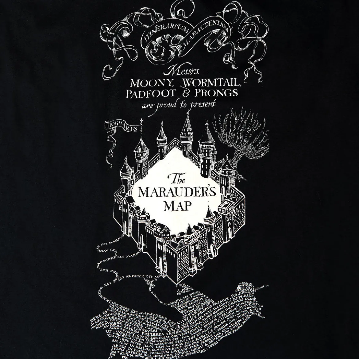 Harry Potter - Karte des Rumtreibers T-Shirt schwarz