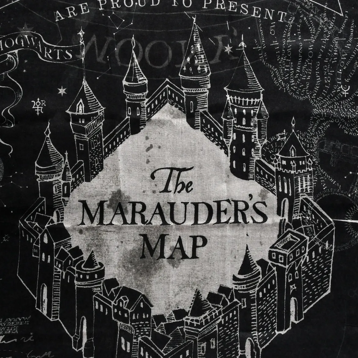 Harry Potter - Karte des Rumtreibers Loop Schal schwarz