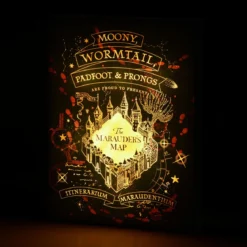 Harry Potter - Karte des Rumtreibers Wandbild mit Licht