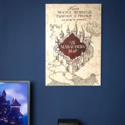 Harry Potter - Karte des Rumtreibers Wandbild Holz