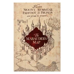 Harry Potter - Karte des Rumtreibers Wandbild Holz