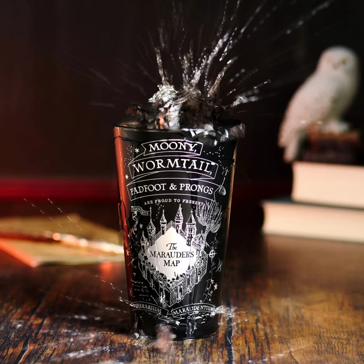 Harry Potter - Karte des Rumtreibers Glas schwarz