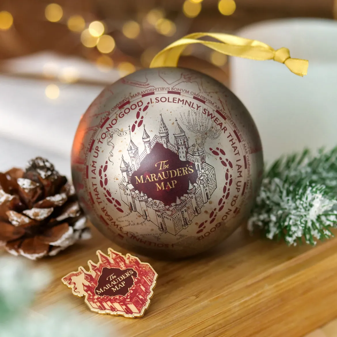 Harry Potter - Karte des Rumtreibers Weihnachtskugel mit Pin