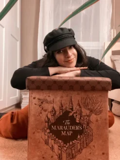 Harry Potter - Karte des Rumtreibers Hocker mit Stauraum