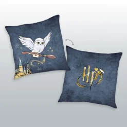 Harry Potter Kissen Logo & Hedwig 40 x 40 cm