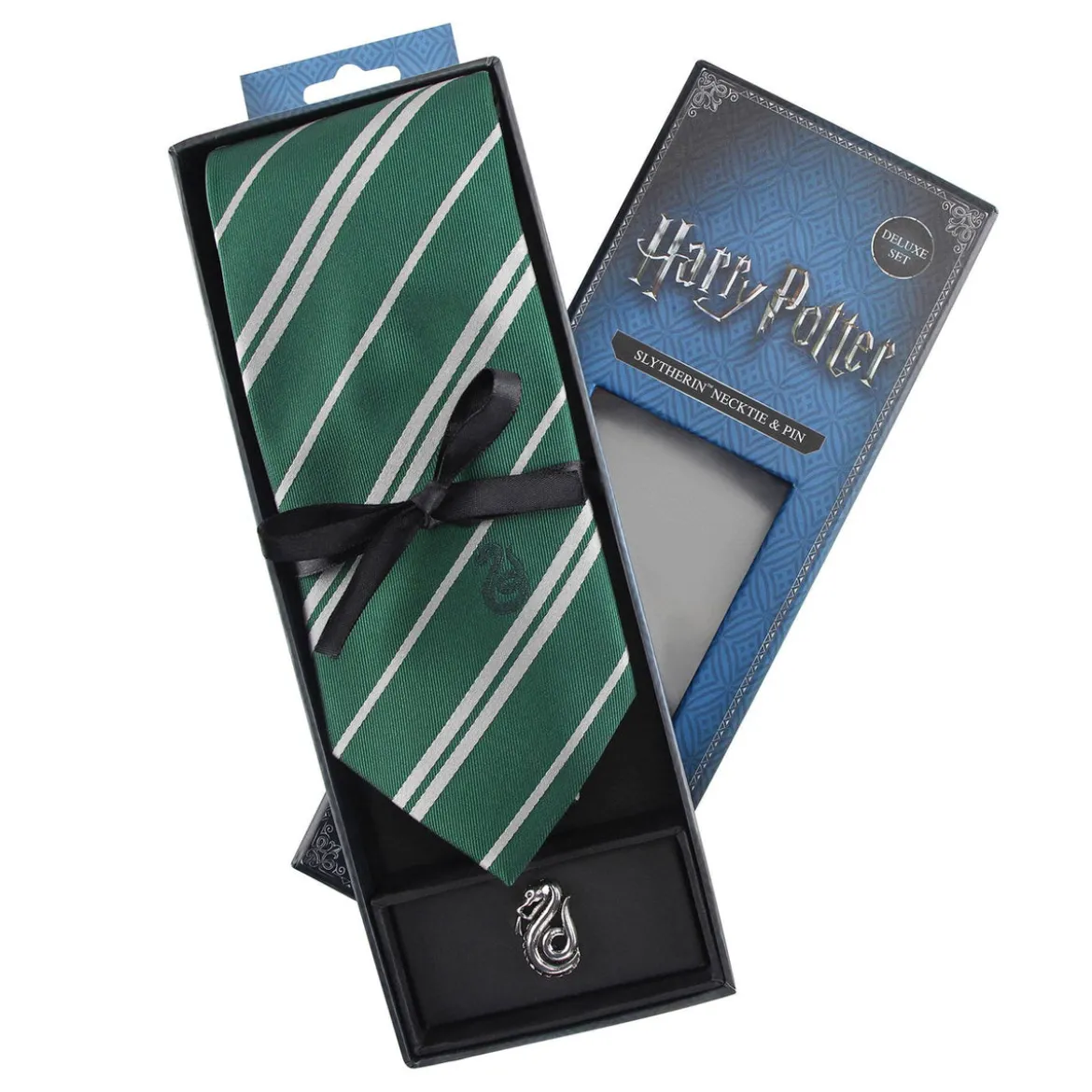 Harry Potter Krawatte & Ansteck-Pin Deluxe Box Slytherin
