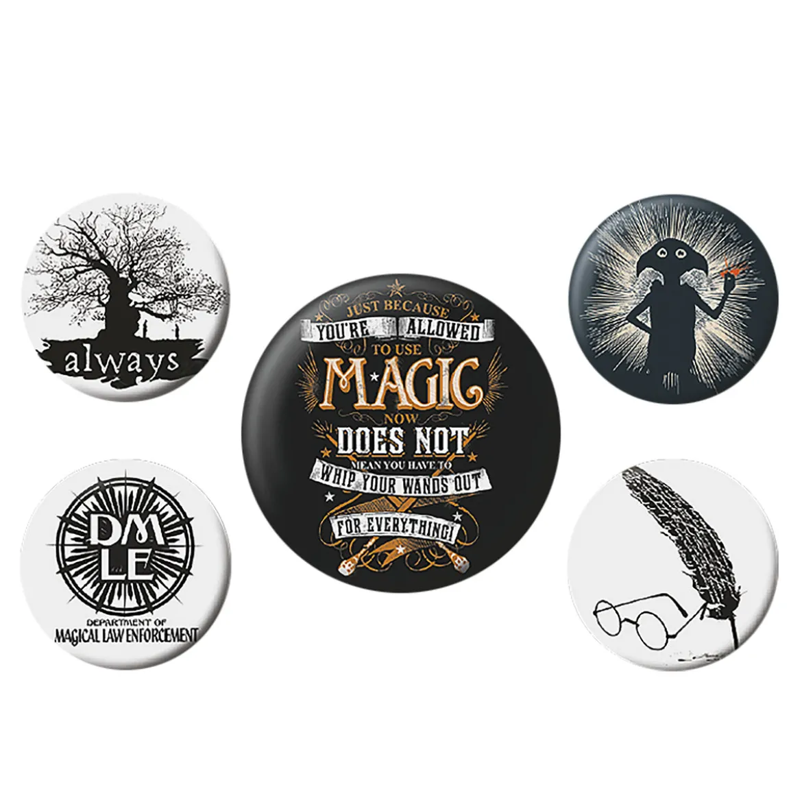 Harry Potter - Magic Button 5er Set
