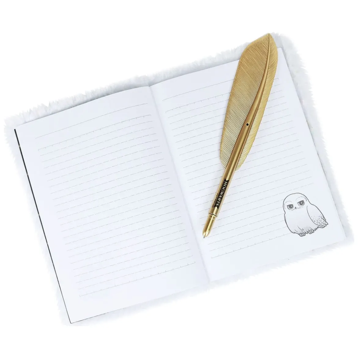 Harry Potter Plüsch Notizbuch Set mit Stift Hedwig Magical