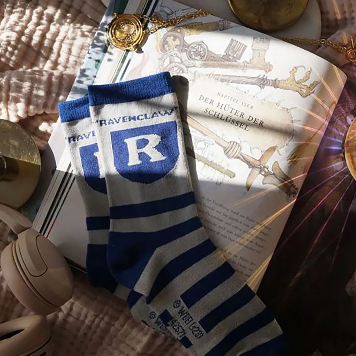 Harry Potter - Ravenclaw Logo Socken blau-grau