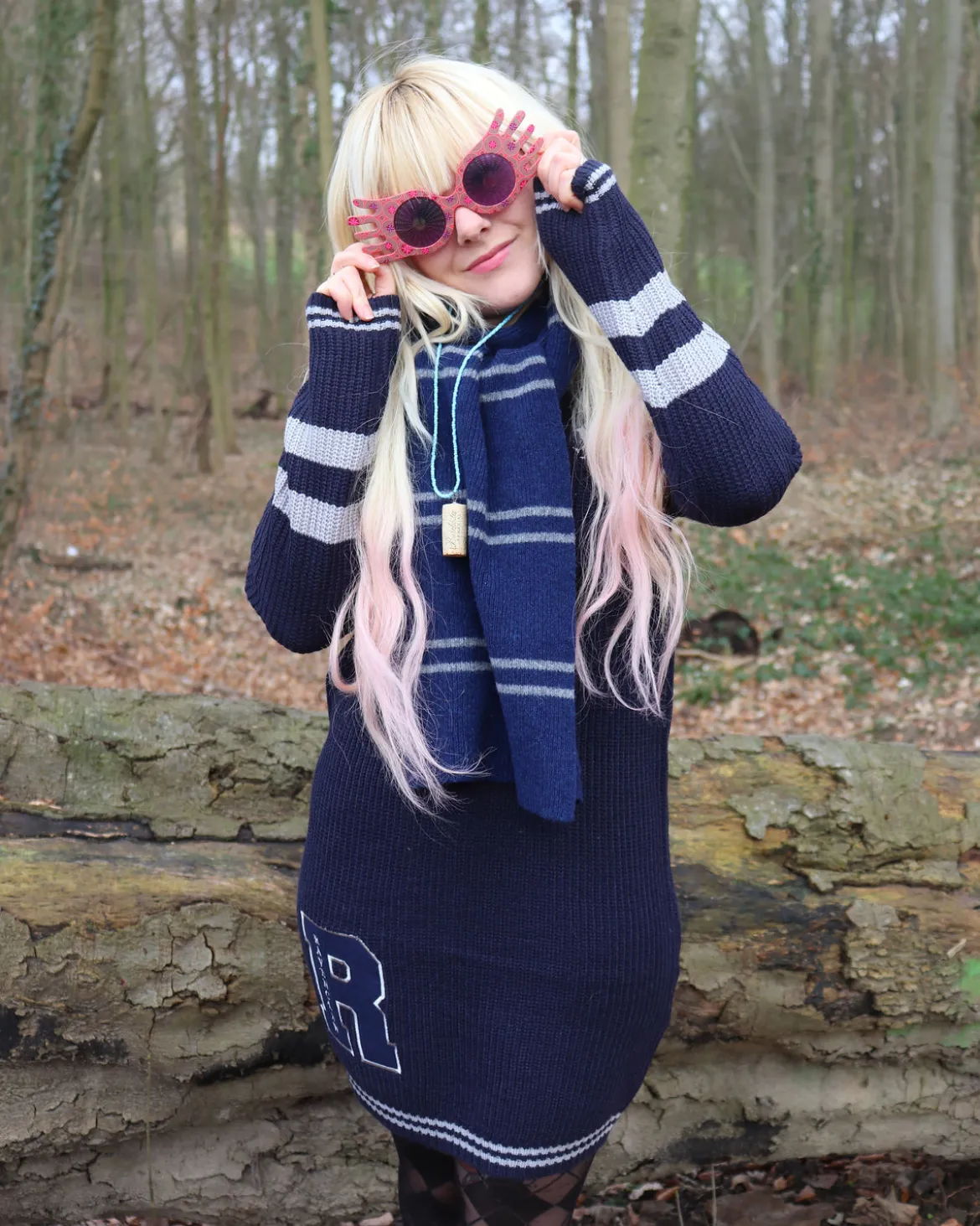 Harry Potter - Ravenclaw Strickkleid blau