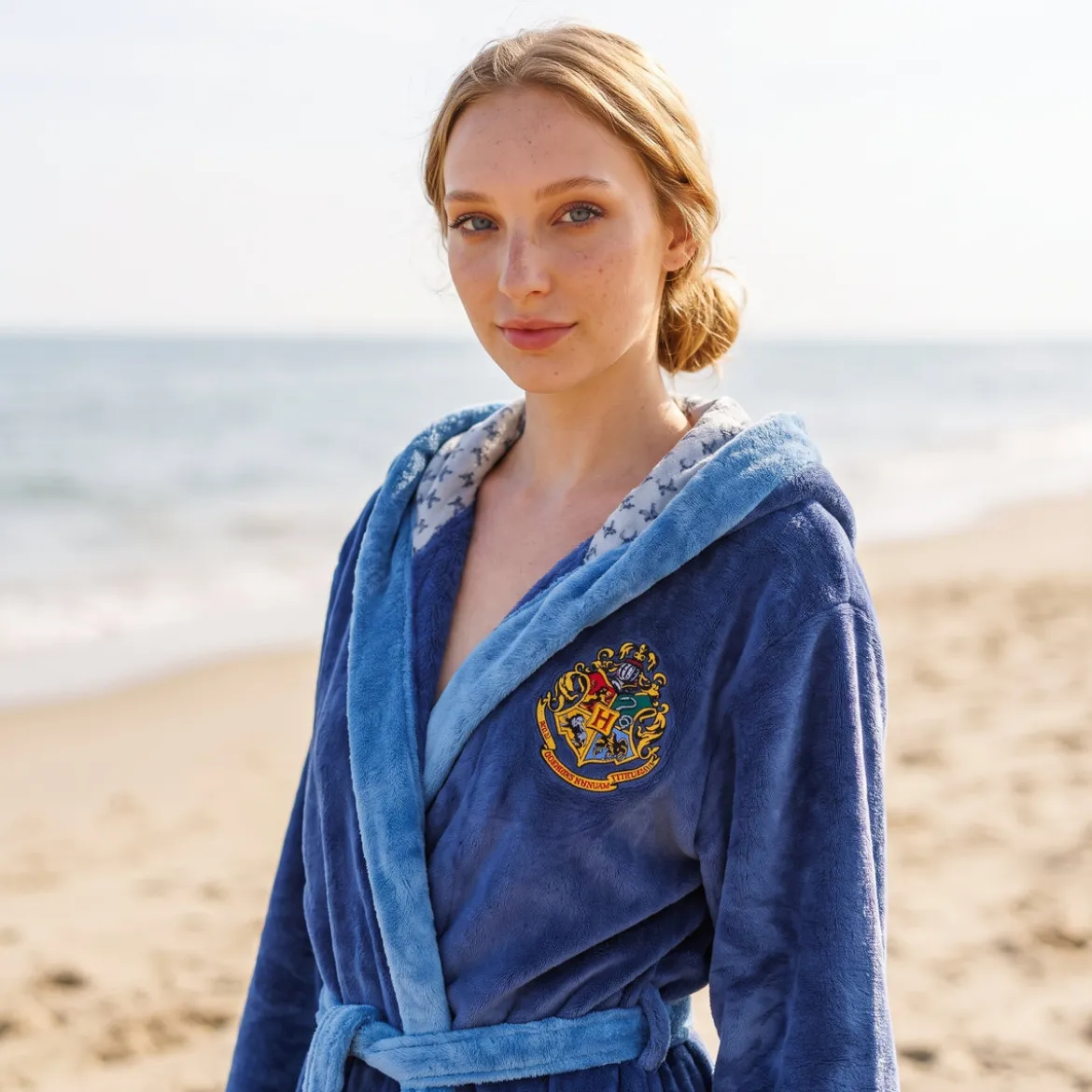 Harry Potter - Ravenclaw Wappen Bademantel blau