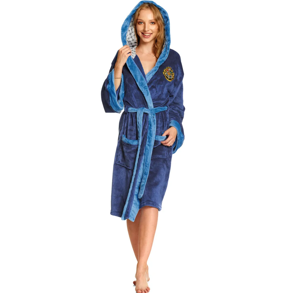 Harry Potter - Ravenclaw Wappen Bademantel blau