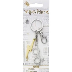 Harry Potter Schlüsselanhänger Blitz & Brille (versilbert)