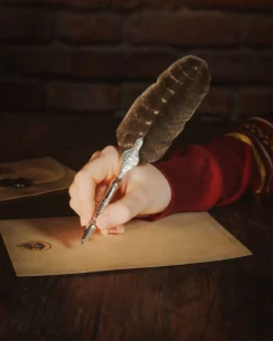Harry Potter - Schreibfeder Stift mit Tintenfass Halter