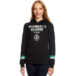 Harry Potter - Slytherin Hogwarts Alumni Hoodie Damen schwarz