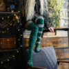 Harry Potter - Slytherin Overknee Strümpfe 2er Set