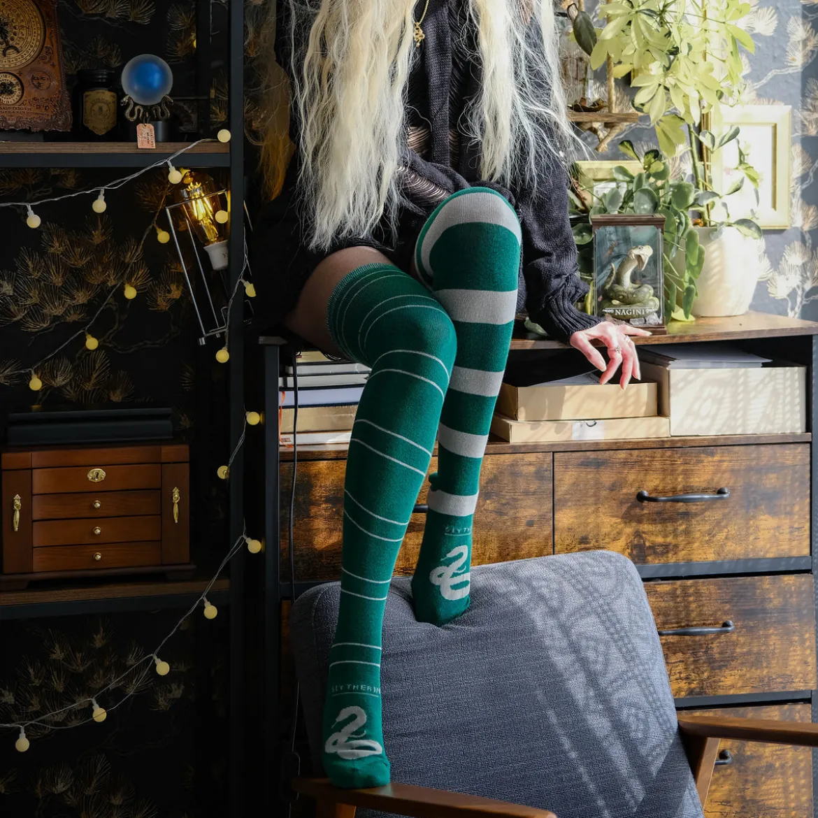 Harry Potter - Slytherin Overknee Strümpfe 2er Set